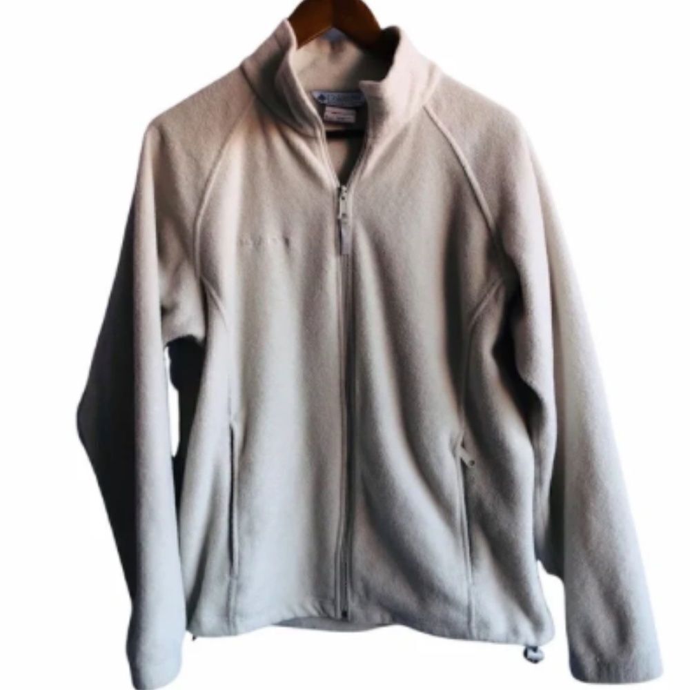 Columbia Cream Fleece Full Zip Jacket